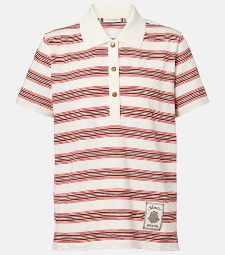 Moncler Polo de algodón a rayas - Moncler - Modalova