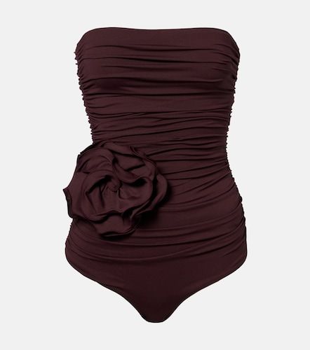 Costume intero con ruches e applicazioni floreali - Magda Butrym - Modalova