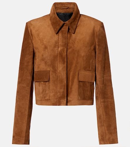 Bleeker cropped suede jacket - Nour Hammour - Modalova