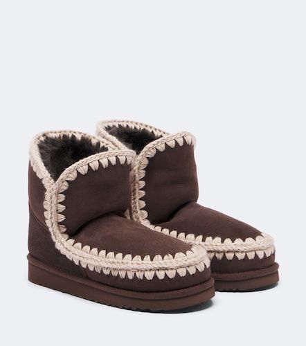 Shearling-lined suede ankle boots - Mou - Modalova