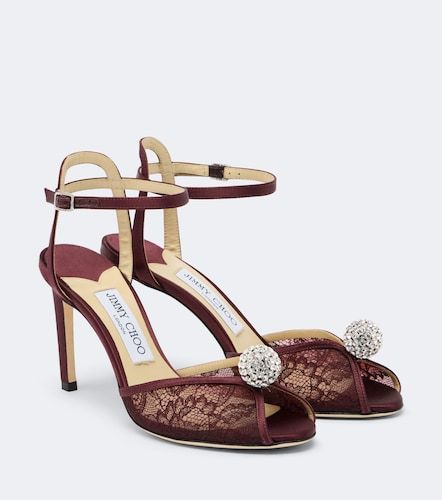 Sandali Sacora in pizzo con cristalli - Jimmy Choo - Modalova