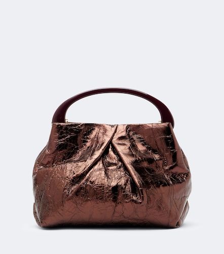 Mini metallic leather top-handle bag - Dries Van Noten - Modalova