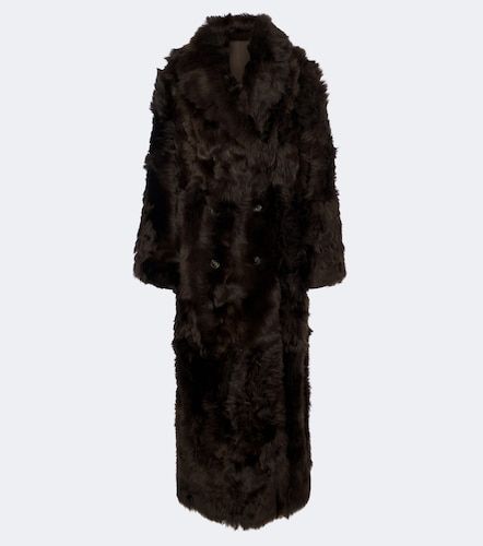 Double-breasted shearling coat - Yves Salomon - Modalova
