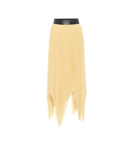 Pleated georgette asymmetric midi skirt - Loewe - Modalova