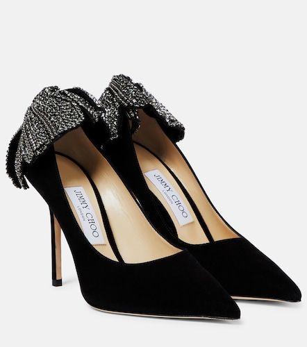 Pumps Love 100 in suede con cristalli - Jimmy Choo - Modalova