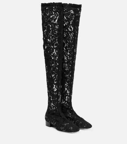 Lace over-the-knee boots - Valentino Garavani - Modalova