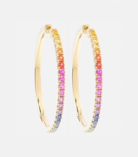 Giant Orb 14kt gold hoop earrings with sapphires - Robinson Pelham - Modalova