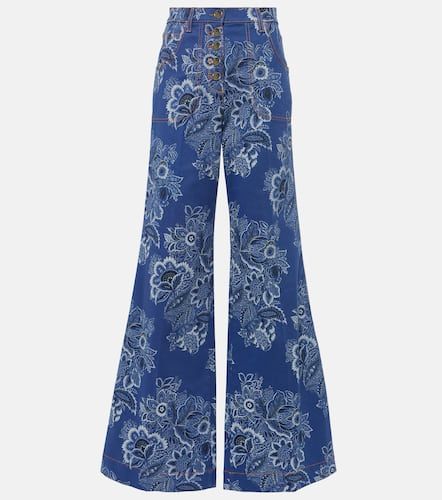 Jean flare à taille haute et fleurs - Etro - Modalova