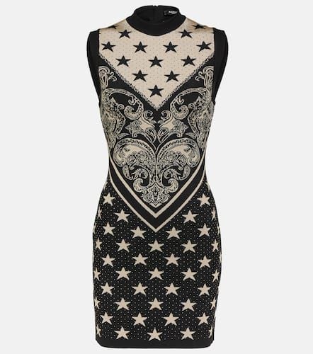 Balmain Intarsia knitted minidress - Balmain - Modalova