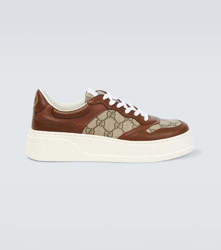 GG Supreme canvas and leather sneakers - Gucci - Modalova