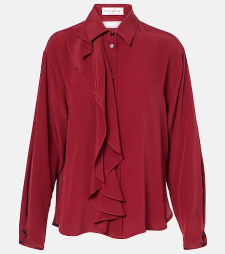 Blusa de seda con volantes - Victoria Beckham - Modalova