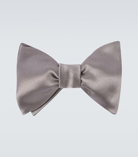 Silk and cotton satin bow tie - Brunello Cucinelli - Modalova