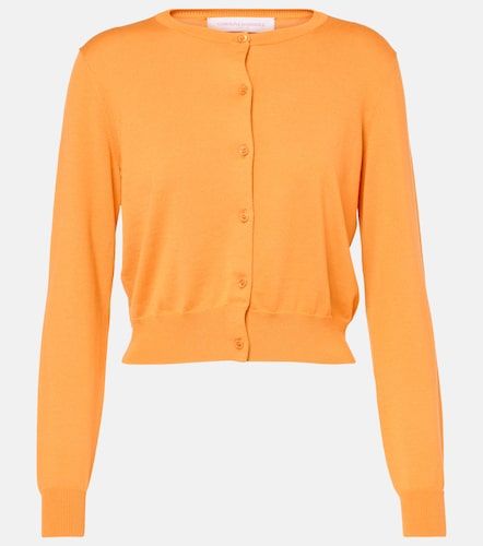 Cardigan cropped in cotone e seta - Carolina Herrera - Modalova