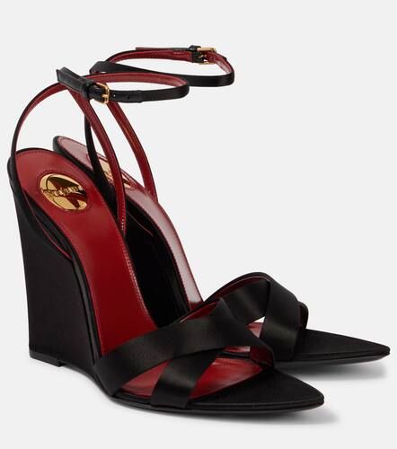 Wedge-Sandalen Bibi 110 aus Satin - Saint Laurent - Modalova