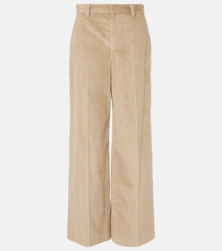 High-rise wide-leg corduroy pants - Brunello Cucinelli - Modalova