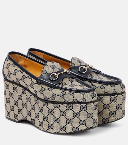 Horsebit GG canvas platform loafers - Gucci - Modalova