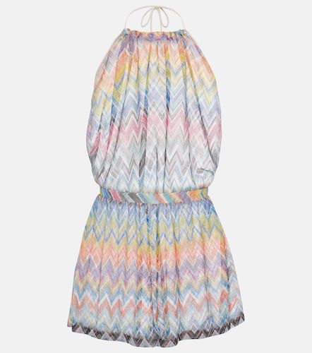 Zig Zag metallic knit playsuit - Missoni - Modalova