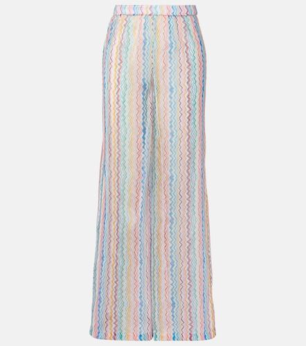 Pantaloni a gamba larga a zig-zag - Missoni - Modalova
