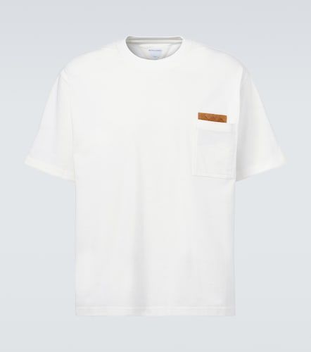 Camiseta de jersey de algodón con ante - Bottega Veneta - Modalova