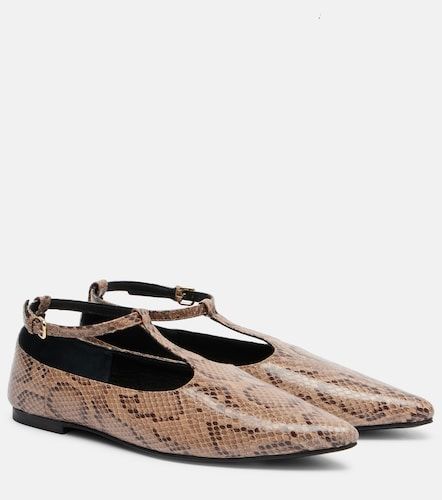Ward snake-effect leather Mary Jane flats - A.Emery - Modalova