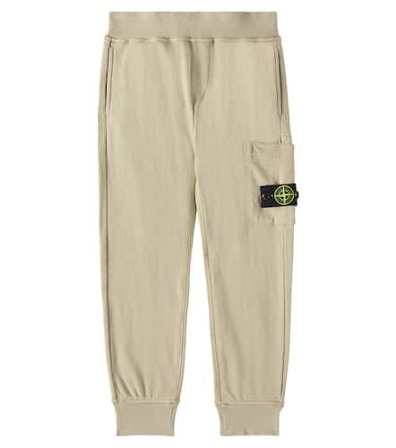 Compass cotton sweatpants - Stone Island Junior - Modalova