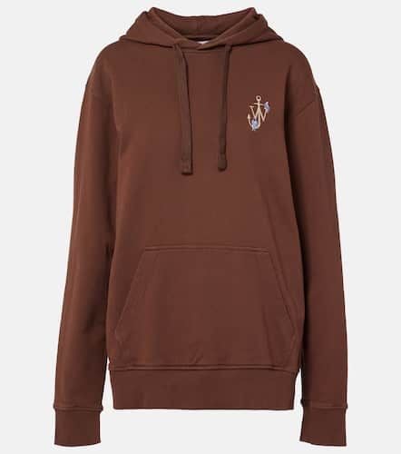 Printed embroidered cotton jersey hoodie - JW Anderson - Modalova