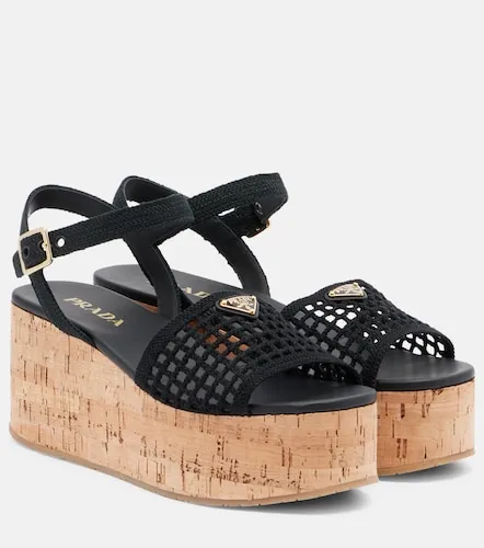 Prada Crochet wedge sandals - Prada - Modalova