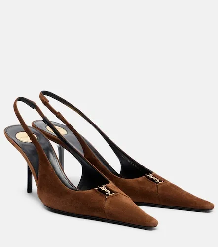 Babylone Breteuil suede slingback pumps - Saint Laurent - Modalova
