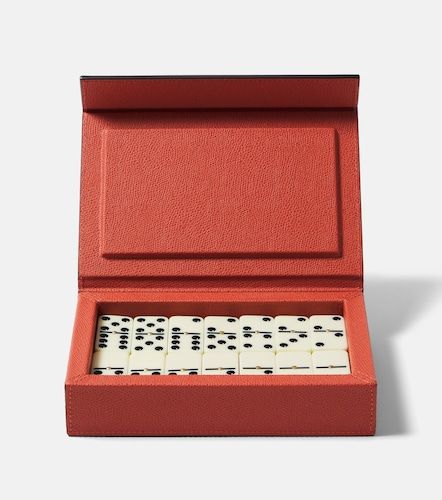 Set da domino Parma in pelle e noce - Giobagnara - Modalova