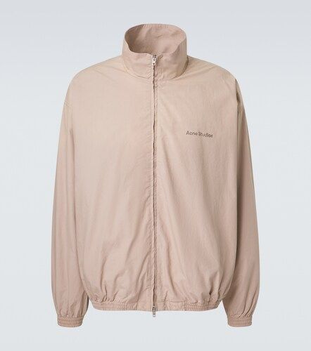 Giacca blouson in popeline di cotone con logo - Acne Studios - Modalova