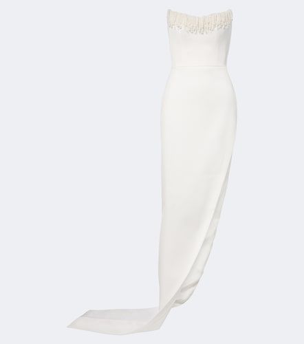 Beaded fringed strapless bustier gown - David Koma - Modalova