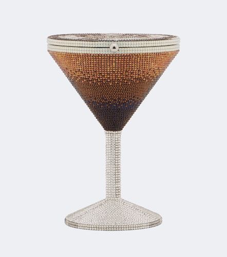 Clutch Martini Espresso con cristales - Judith Leiber Couture - Modalova