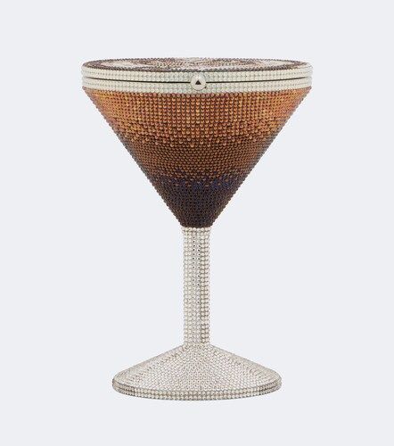Clutch Martini Espresso con cristalli - Judith Leiber Couture - Modalova