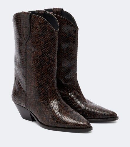 Duerto snake-effect leather cowboy boots - Isabel Marant - Modalova