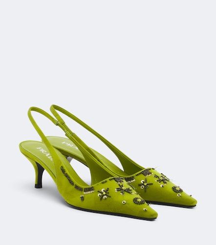 Prada Pumps slingback in raso - Prada - Modalova