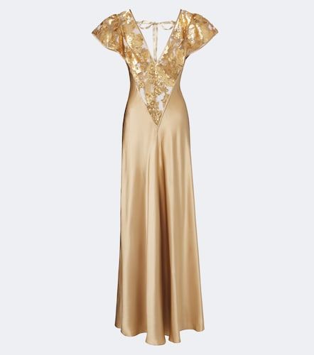 Robe aus Seidensatin mit Spitze - Rodarte - Modalova