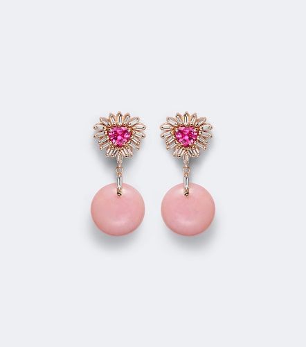Orecchini pendenti in oro 18kt con gemme - Suzanne Kalan - Modalova