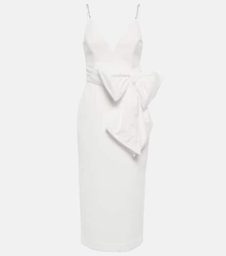 Bridal Genevieve bow-trimmed crÃªpe midi dress - Rebecca Vallance - Modalova