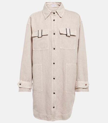 Camicia oversize in cotone e lino - Brunello Cucinelli - Modalova