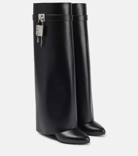 Shark Lock leather knee-high boots - Givenchy - Modalova