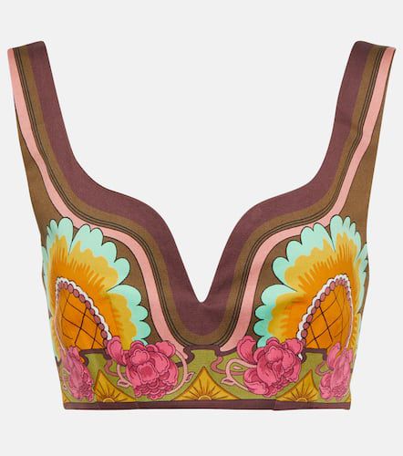 Baia printed cotton-blend crop top - La DoubleJ - Modalova