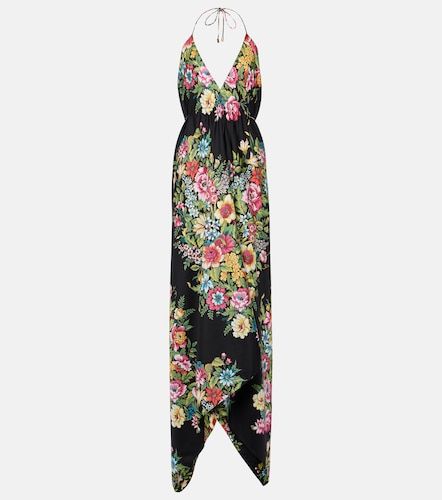 Abito midi in seta con stampa floreale - Etro - Modalova