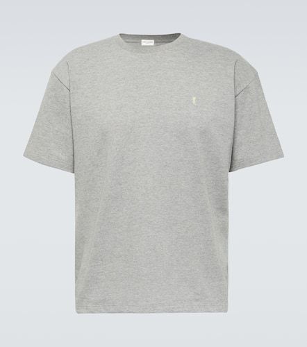 Cassandre cotton-blend pique T-shirt - Saint Laurent - Modalova