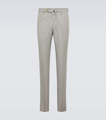 Pantalones slim de lino y algodón - Incotex - Modalova