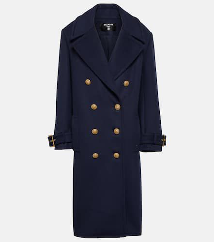 Double-breasted virgin wool coat - Balmain - Modalova