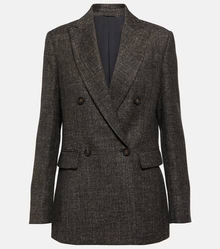 Double-breasted virgin wool-blend blazer - Brunello Cucinelli - Modalova