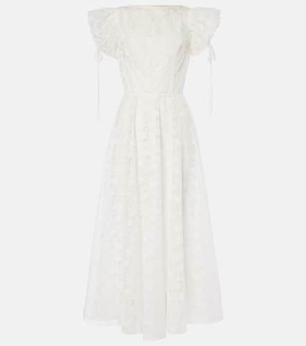 Vestido midi de encaje floral de seda - Rodarte - Modalova