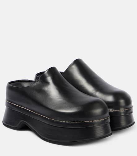 Plateau-Mules Stone aus Leder - Alexander McQueen - Modalova