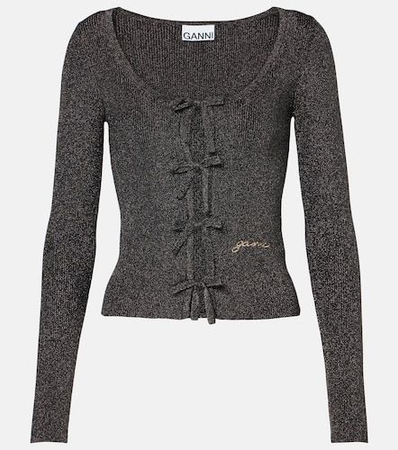 Ganni Top con logo - Ganni - Modalova