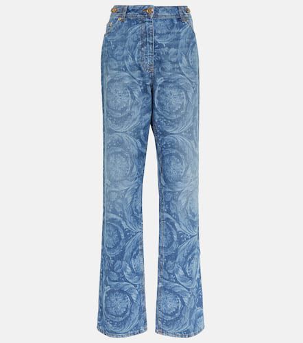 Barocco high-rise straight jeans - Versace - Modalova